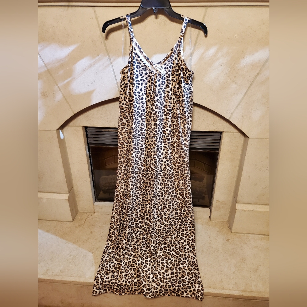 Zenana tan leopard print maxi dress